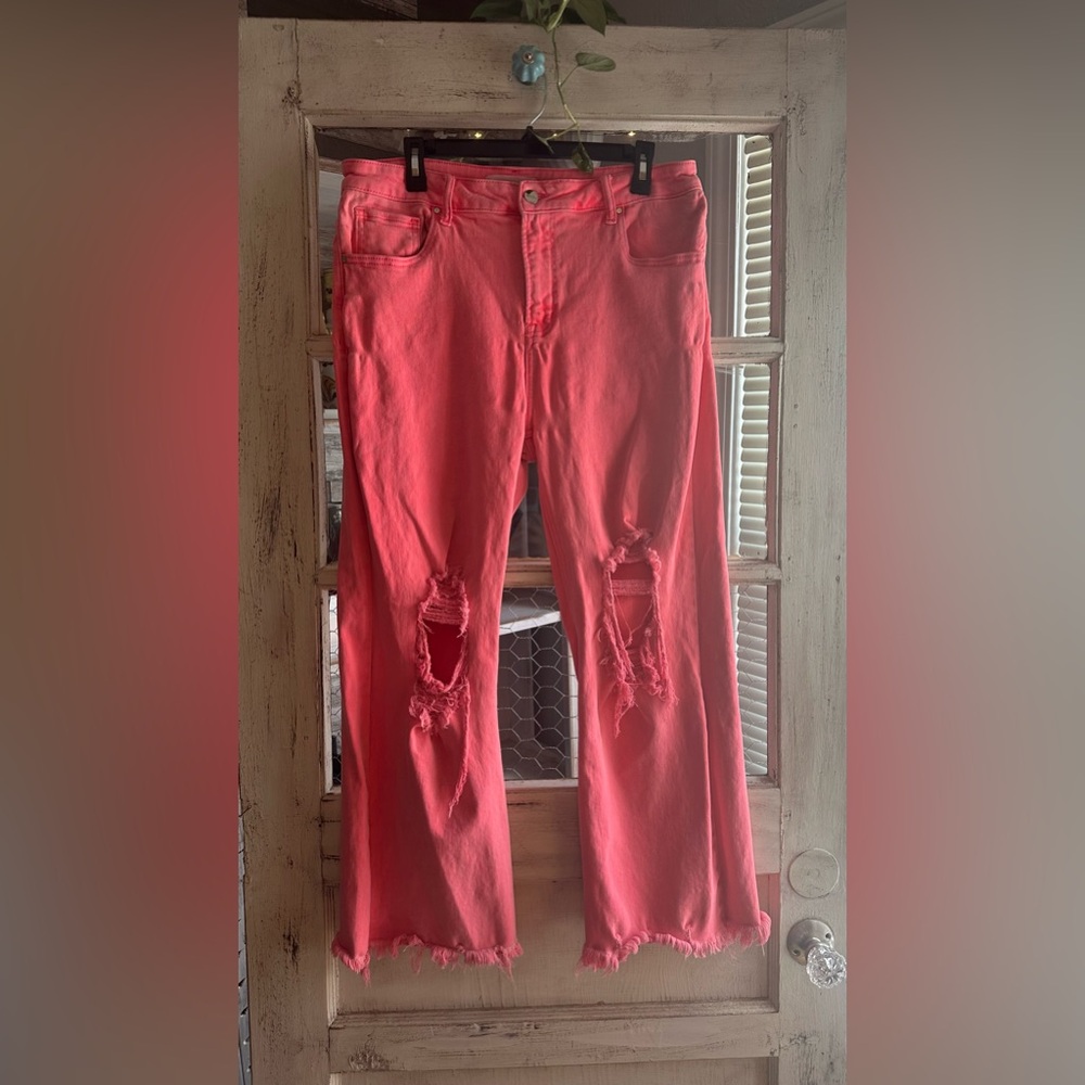 Risen Jeans | Stylish Pink Distressed  Jeans